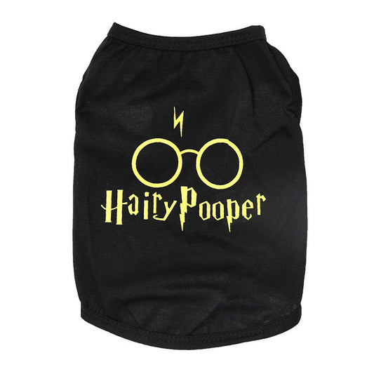Thin Black Cat Vest with Stain-resistant Glasses