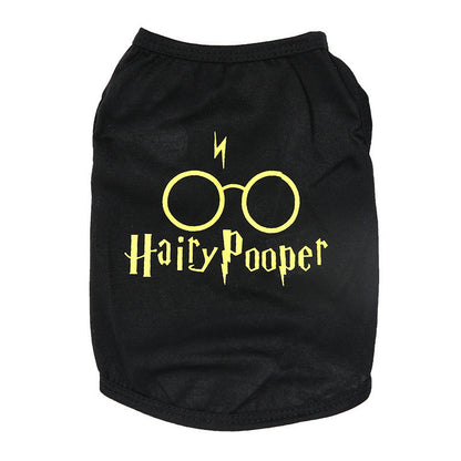 Thin Black Cat Vest with Stain-resistant Glasses